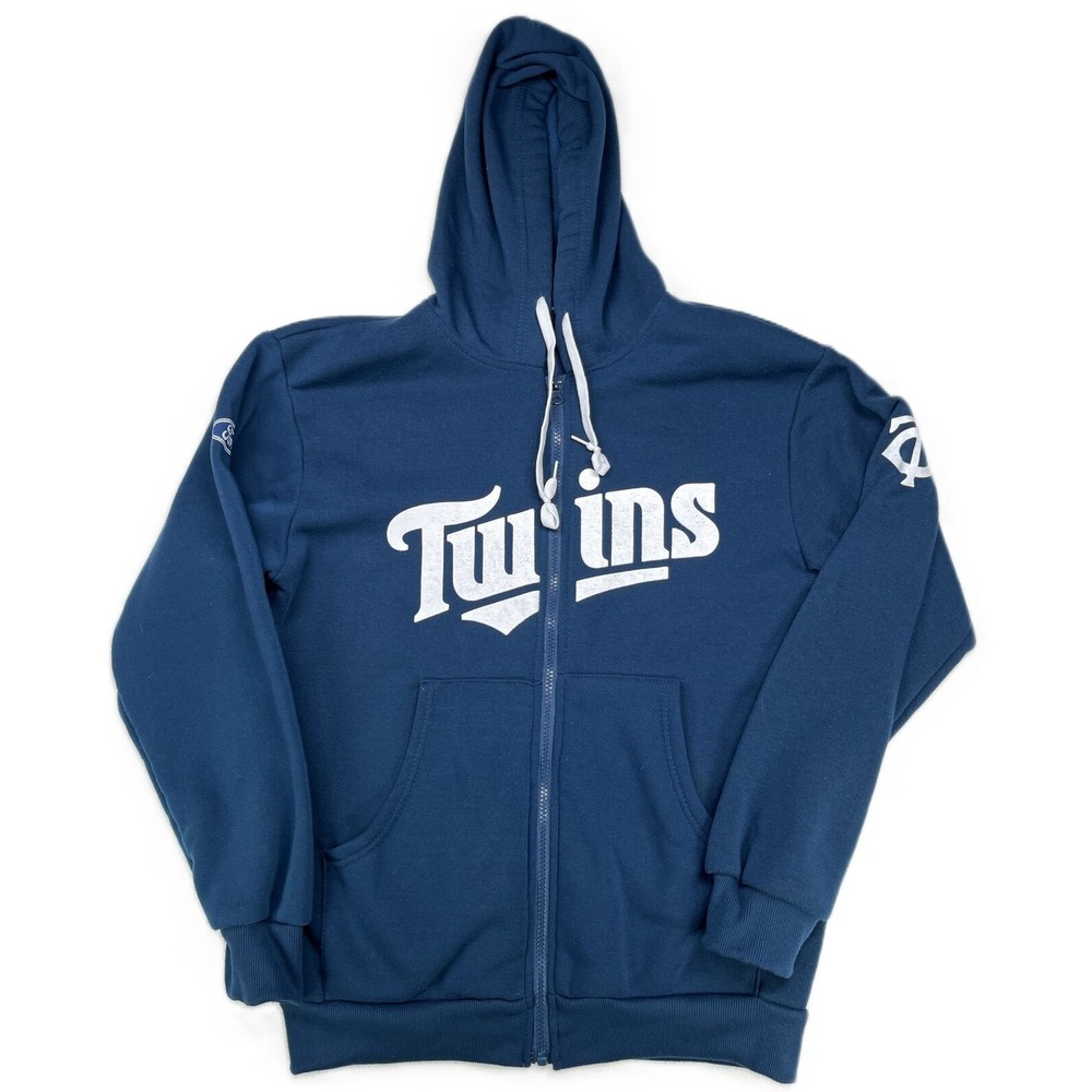 MLB Minnesota Twins Ford Truck SGA Full Zip Hoodie Navy Long Sleeve Adult Size M